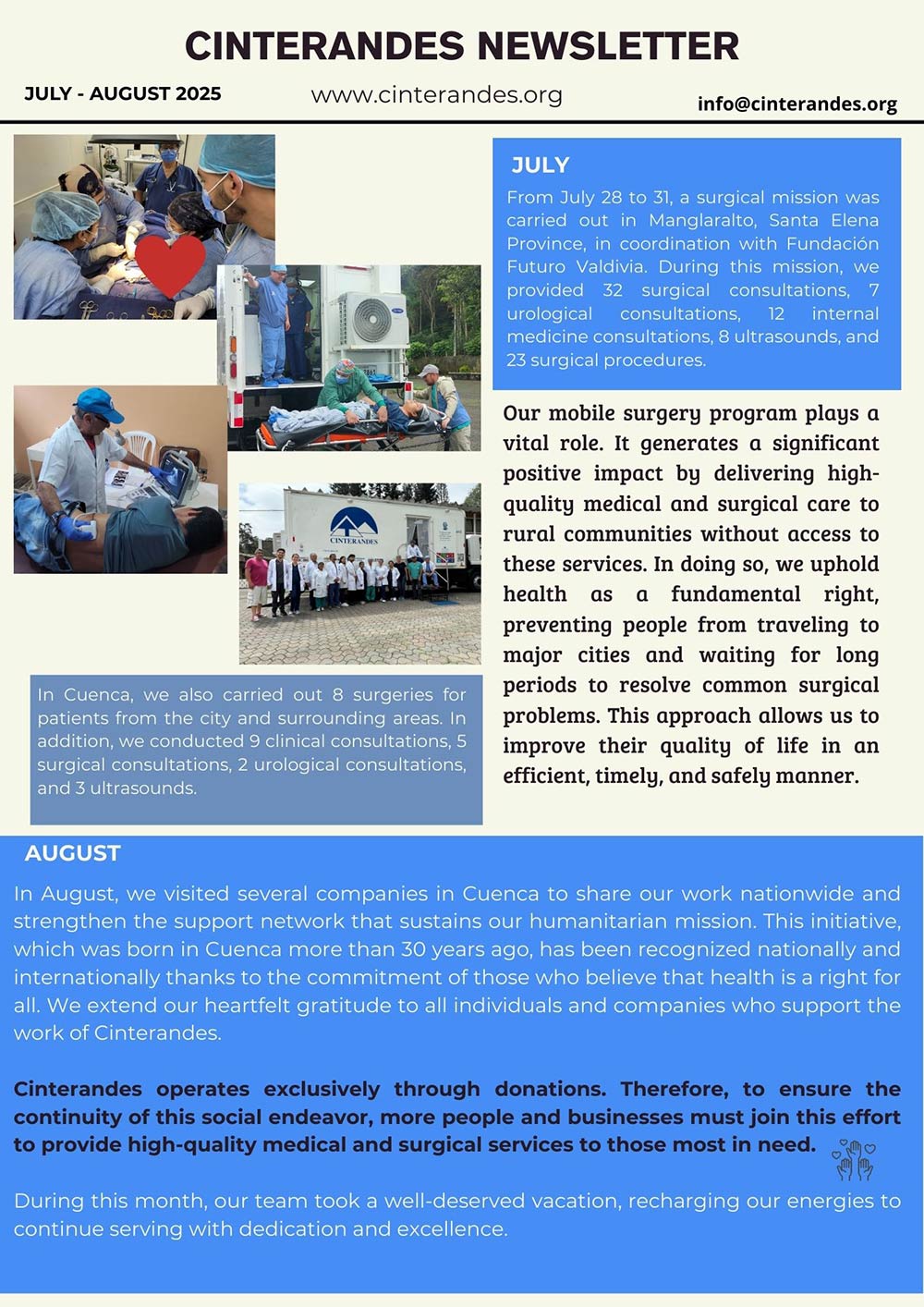 NEWS JULY - AUGUST 2025